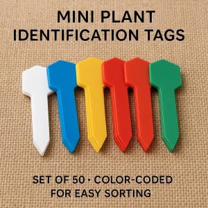 Mini Plant Identification Tags | Set of 50 | Color-Coded for Easy Sorting