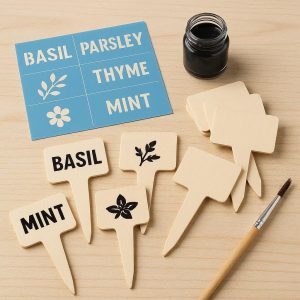 DIY Plant Label Kit | Includes Stencils & Paint | Customizable Designs