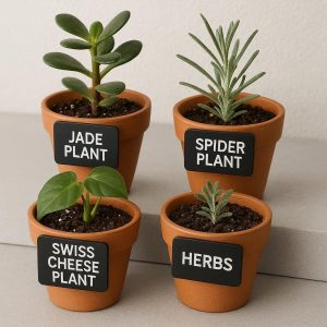 Magnetic Plant Tags for Pots | No Drilling Required | Strong Adhesive Backing
